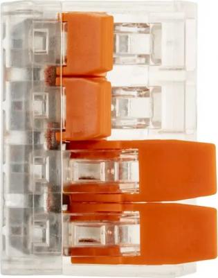 26614 3 Клемма рычажковая, СМК 223-414, 4мм?, прозрачная, 5шт.,26614 3, цена за 1 шт – фото 2