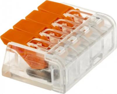 26614 3 Клемма рычажковая, СМК 223-414, 4мм?, прозрачная, 5шт.,26614 3, цена за 1 шт – фото 17