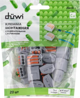 26630 3 Клемма рычажковая, СМК 222-413, 0.08-4мм?, серая, 20 шт., 26630 3, цена за 1 шт – фото 13