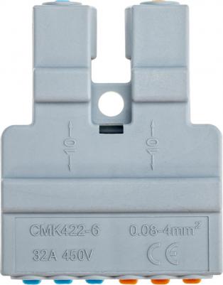 26661 1 Клемма разветвительная рычажковая CMK-526 PRO, 2х6, 4мм?, 4шт, 26661 1, цена за 1 шт – фото 1