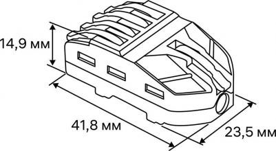 26666 6 Клемма разветвительная рычажковая, 1х4, 4мм?, 4шт, 26666 6, цена за 1 шт – фото 16