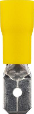 26706 5 Разъем плоский, изолированный, РпИп 6-6,3, сечение проводника 4,0-6,0мм?, обжим, желтый, 10шт., 26706 5, цена за 1 шт – фото 2