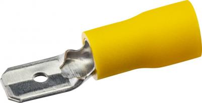 26706 5 Разъем плоский, изолированный, РпИп 6-6,3, сечение проводника 4,0-6,0мм?, обжим, желтый, 10шт., 26706 5, цена за 1 шт – фото 15