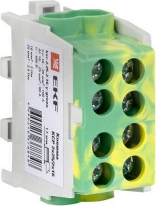 Клемма распределительная КСР с двойным винтом 2x25/2x16 желто-зеленая PROxima