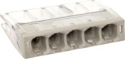 Клемма строительно-монтажная СМК 2273-245 PROxima с пастой 5 отверстий 0.5-2.5мм.кв., цена за 1 шт