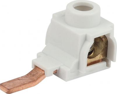 Клеммы вводные для модульного оборудования КВМ представляют собой клеммный винтовой зажим с плоским выводом клеммы в компактном корпусе и