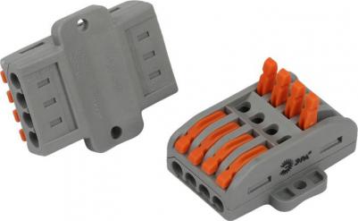 NO-225-455 Клемма NO-225-455 проходная с монтажной площадкой 222-2414Р с рычагами 4 полюса 0.08-2.5/4 мм2, цена за 1 шт