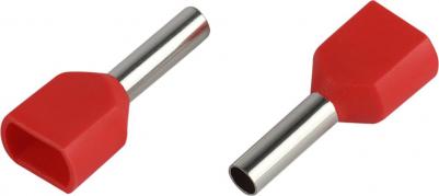 NO-225-99 Наконечник-гильза NO-225-99 двойной НШвИ 1,0-8 с изолированным фланцем упаковка 50 шт, цена за 1 шт