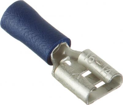 Разъем штекерный штыревой плоский изолированный РПИМ d6,3 мм 1-2,5 кв. мм