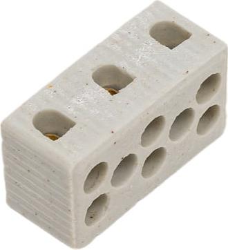 Колодка зажимная винтовая керамическая КЗВ 61 710 NTB-HCR-3-24/WH 61710 – фото 1