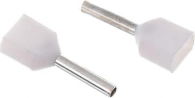 Наконечник 61 037 NET-E2-0.5-8-B50 НШВИ2, бел.2 провода, цена за 1 упак