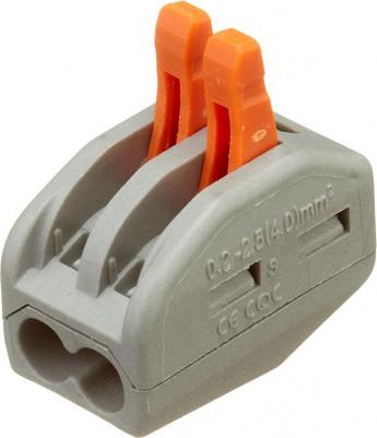 Клемма на 2 провода 49826 0,08-4 кв.мм самозажимная без пасты – фото 5