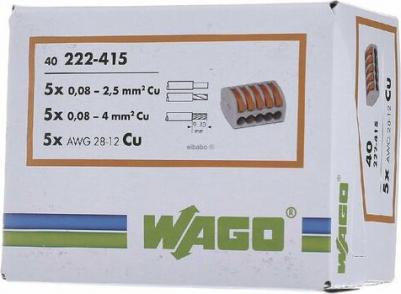 Клемма Клеммник 5х(0.08-2.5) 222-415 – фото 5