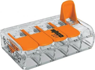 Пятипроводная соединительная клемма 221-415 – фото 2