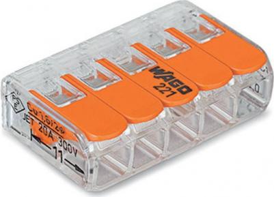 Пятипроводная соединительная клемма 221-415 – фото 4