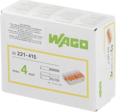 Пятипроводная соединительная клемма 221-415 – фото 16