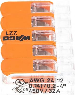 Пятипроводная соединительная клемма 221-415 – фото 19