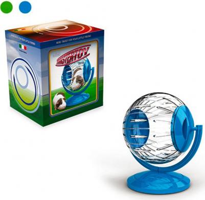 Колесо-шар для грызунов Twistertoy прозрачный с подставкой пластик d=12,5см