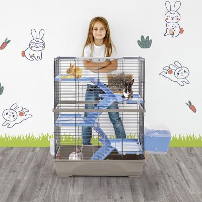 Клетка для грызунов Double 80, темно-серый, 80*48,5*104 см – фото 2