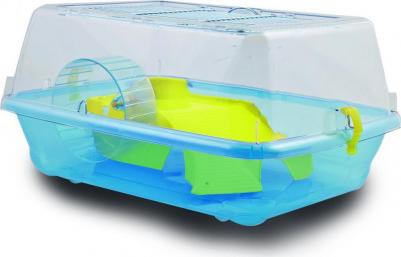 Клетка средняя для мелких грызунов голубая 47х36х23 см