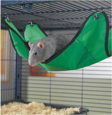 Гамак для хорьков и крыс нейлон 30x43.5см зеленый – фото 2