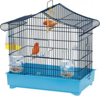 Клетка для птиц SONIA, белый/синий, 47х29х45см (06063С) – фото 2