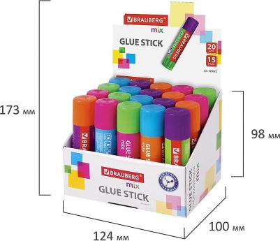 Клей-карандаш MIX, 15 г, PVP основа, 229072 – фото 7