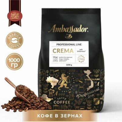 Кофе в зернах "Crema", 1 кг, вакуумная упаковка – фото 5