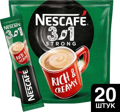 Кофе "Крепкий 3 в 1", растворимый, 20 стиков по 14,5 гр – фото 3