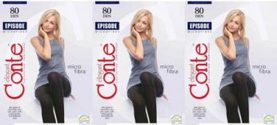 Колготки Episode, 80 den, с ластовицей, без шортиков, размер 2, серый