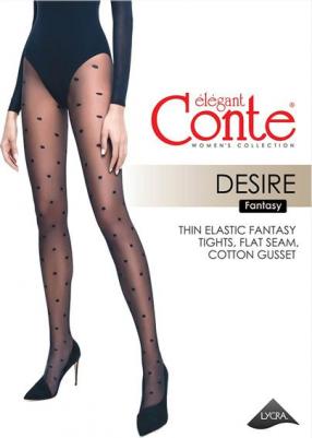 Колготки Fantasy Desire, 20 den, с ластовицей, без шортиков, размер 5, черный