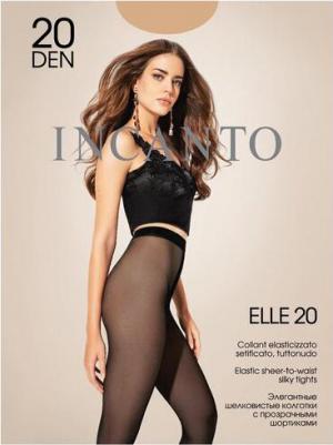 Колготки Elle, 20 den, с ластовицей, с шортиками, без шортиков, размер 2, бежевый 6944944006633