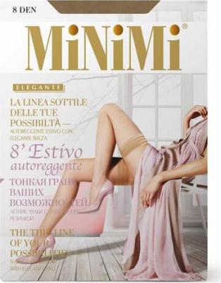 Чулки Estivo, 8 den, размер 2, коричневый – фото 1