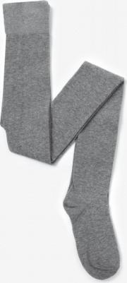 Колготки из хлопка серые (158-164)