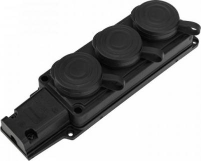 Влагозащищенная трехместная штепсельная розетка 111-113-4 – фото 1