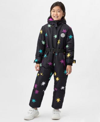 Комбинезон зимний черный с принтом Active 222BBGA65010801 р.98