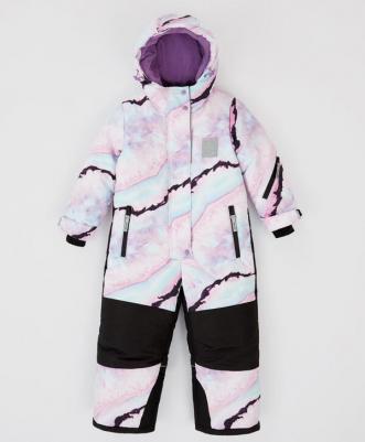 Комбинезон зимний непромокаемый с капюшоном мультицвет, 110, 224BBGA6502 – фото 1