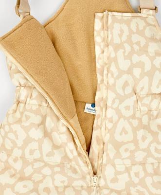 Полукомбинезон зимний водоотталкивающий леопард бежевый, 98, 224BBGMC6703 – фото 2