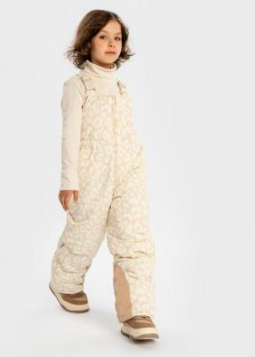 Полукомбинезон зимний водоотталкивающий леопард бежевый, 98, 224BBGMC6703 – фото 3