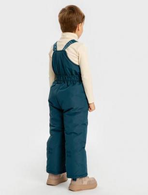 Полукомбинезон зимний водоотталкивающий на бретелях синий, 104, 224BBBMC6701 – фото 2