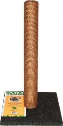 Когтеточка столбик ковролин джут серая для кошек (295х295х500) – фото 1
