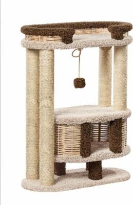 Домик Фидика для кошек, молочный, коричневый, 23 кг, 110 см