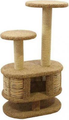 Комплекс для кошек ; бежевый; коричневый; 4 уровня – фото 1