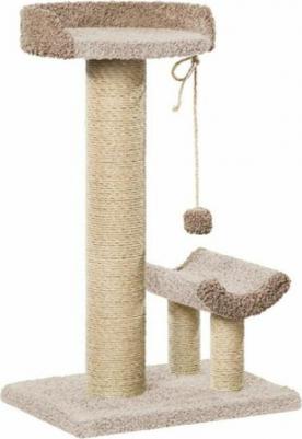 Комплекс для кошек Мишутик, ковролин, молочный с капучино, 70х50х114 см – фото 1