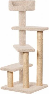 Винтовая лестница когтеточка для кошек, цвет молочный – фото 1