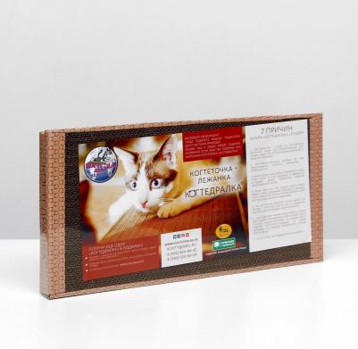 Когтеточка для кошек "Когтедралка Домашняя" с кошачьей мятой 50х24х3.5 малая – фото 2