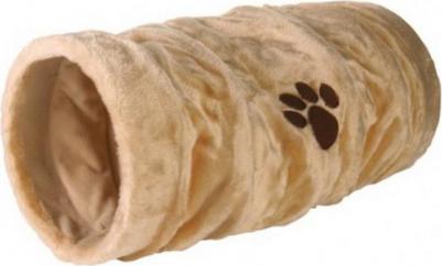 Тоннель для кошек плюш, бежевый 60см/ф22см – фото 1