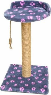 Когтеточка для кошки столбик с гамаком джут розовая пантера – фото 1