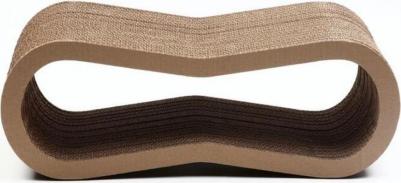 когтеточка-лежанка картонная восьмерка (59 х 21 х 22 см., Бежевый) – фото 5