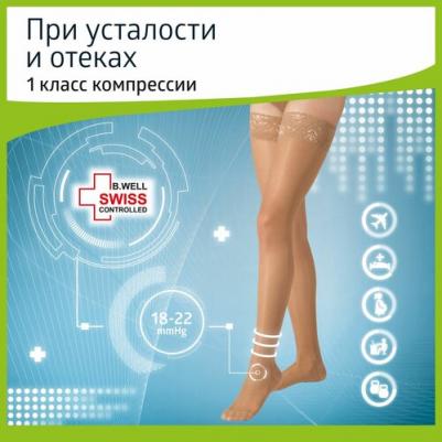 Чулки компрессионные 1 класс компрессии JW-212 Nero р.2